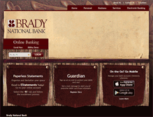 Tablet Screenshot of bradynationalbank.com